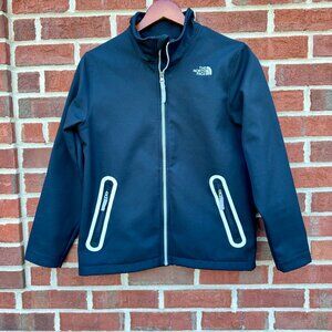 The North Face Windwall Jacket Boys Large 14/16 Black Fleece Lined